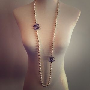Chanel Authentic Graduated Faux Pearl Necklace
